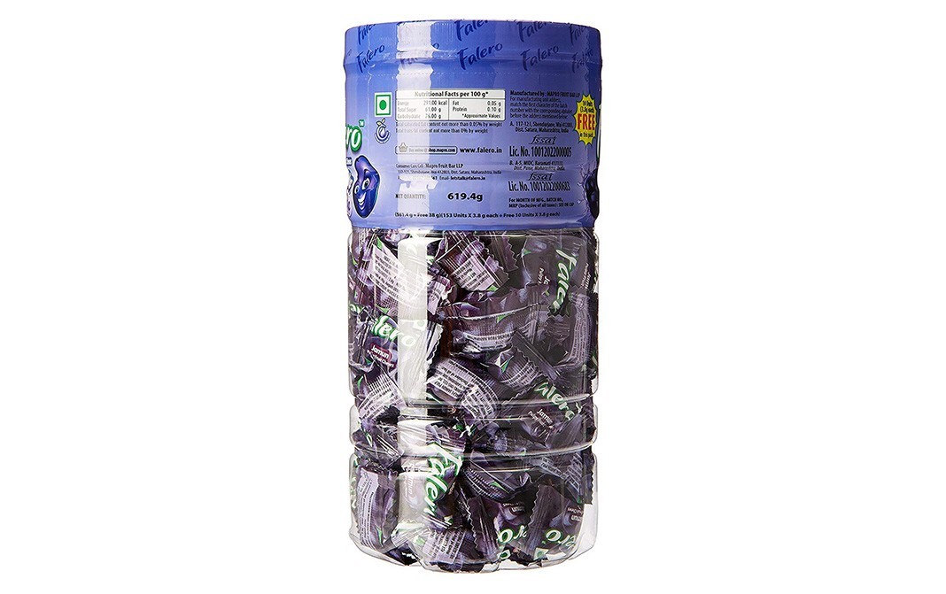 Falero Jumbu Dada Pulpy Fruit Chews   Jar  619 grams